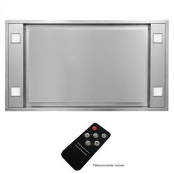 FRECAN AIR - INOX SPIRAL - Campana de techo - Evacuación o reciclaje - Motor 1000m3-h - 41dB mini - 3 velocidades - L90cm - Acero inoxidable en oferta