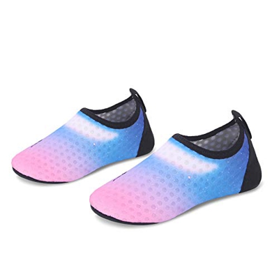 JOINFREE Al Aire Libre Unisex-Niño Niño Niño Nadar Zapatos de Agua Calcetines Aqua Transpirabilidad Antideslizante Descalzo Secado rápido (Púrpura 22-