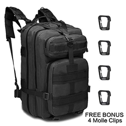 GNEGNI 45L Mochila Táctica de Asalto Militar Resistente al Agua Mochila Molle para Trekking Camping Senderismo Viajar(Negro) en oferta