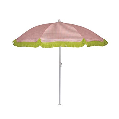 EZPELETA Sombrilla de Playa. Parasol de Playa. Ligero y Plegable de Acero. Paraguas Sol 160cm. Protección Solar UPF 50+. Estampado Flores/Cuadros/Raya