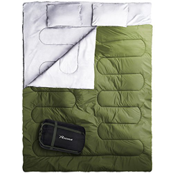 REEHUT Saco de Dormir Plegable, Saco de Acampada Ultraligero Portátil Multifunción, Saco para Dormir Doble con Forma Rectangular con Bolsa de Transpor en oferta