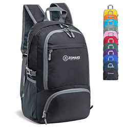 ZOMAKE 30L Ligera Mochila Plegable de Senderismo Excursión Deportes, Mochilas Pequeña Impermeable para Mujer Hombre Viaje(Negro) precio