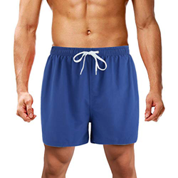 LK LEKUNI Bañador Hombre Pantalones de Playa con Forro con Cordón Traje de Baño Pantalón Ceñido_Azul Marino_3XL precio
