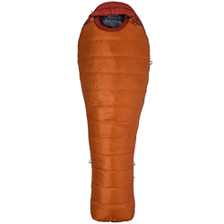 Marmot Never Summer Saco de Dormir Ultraligero y cálido, con Relleno de 650 Plumas de Pato, Ideal para Acampar y Trekking, Unisex-Adult, Tangelo/Aubur precio