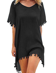 heekpek Vestido de Playa Traje de Baño Camisolas y Pareos Playero con Borla para Verano precio