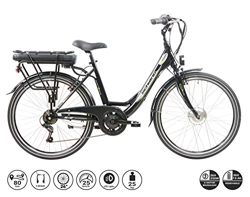 F.lli Schiano E- Moon Bicicleta eléctrica, Adultos Unisex, Negra, 26" precio