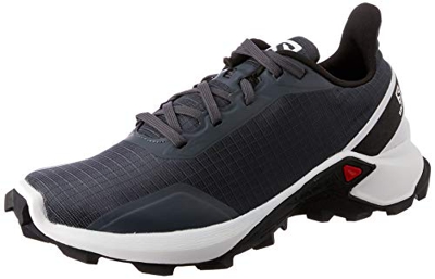 Salomon ALPHACROSS W, Zapatillas de Trail Running para Mujer, Gris India Ink White Black, 38 EU