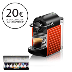 Nespresso Krups Pixie XN3045 - Cafetera monodosis de cápsulas Nespresso, 19 bares, apagado automático, color rojo naranja en oferta