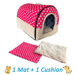 ANPI 2 en 1 Casa y Sofá para Mascotas, Lavable a Máquina Casa Nido Cueva Cama de Perro Gato Puppy Conejo Mascota Antideslizante Plegable Suave Calenta características