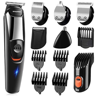 NAVANINO Cortapelos Profesional Hombre, Barbero Electrico Cortador Pelo,Cortadora de Pelo Recargable, Cortapelos Nariz y Orejas, Máquina de Afeitar, R