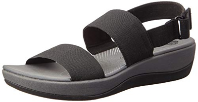 Clarks Arla Jacory, Sandalias de Talón Abierto para Mujer, Negro (Black-), 38 EU