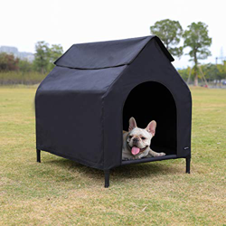 AmazonBasics - Caseta para mascotas, elevada, portátil, pequeña, negra en oferta