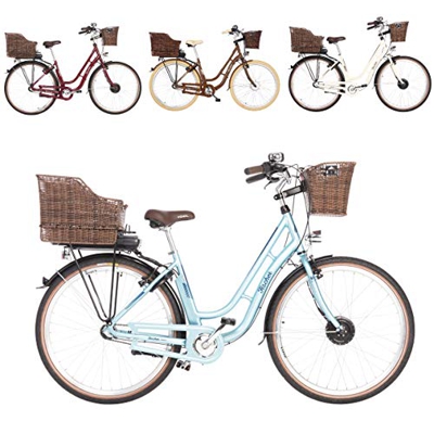 Fischer ER 1804 - Bicicleta eléctrica (28", 48 cm, motor delantero 25 Nm, batería de 36 V), color azul, tamaño 28" - RH 48cm, tamaño de cuadro 48., ta