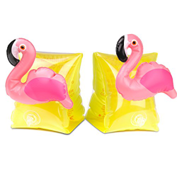 HeySplash Manguitos Acuáticos Flotadores de Brazo para Niños de 3 a 6 años, Flamingo Amarillo en oferta