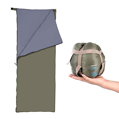 Lixada Saco de Dormir Ultraligero Compresible Multifuncional Saco de Dormir Rectangular 190 * 75cm 680g