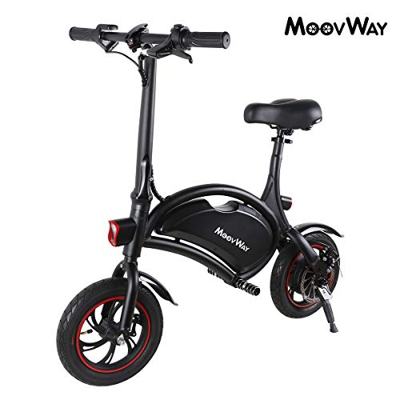 Windgoo Bicicleta Electrica Plegables, 350W Motor Bicicleta Plegable 25 km/h y 15 km, Bici Electricas Adulto con Ruedas de 12", Batería 36V 6.0Ah, Asi