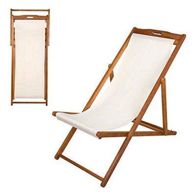 Aktive Garden - Tumbona Plegable de Madera Acacia, 59 x 100 x 94 cm, 61027