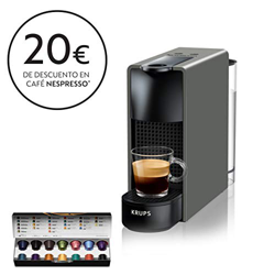 Krups Nespresso XN110B Krups Essenza Mini - Cafetera monodosis de cápsulas Nespresso, compacta, 19 bares, apagado automático, color gris (Pack Cápsula características