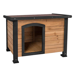 ELIGHTRY Caseta de Perros para Exterior Casa para Perros Madera Jaula para Perros Gatos Animales pequeños para Jardin Impermeable 85x60x60cm XGL0002hb precio