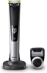 Philips QP6520/30 OneBlade Pro - Recortador de barba con peine de precisión de 14 longitudes y base de carga, recorta, perfila y afeita, recargable en oferta