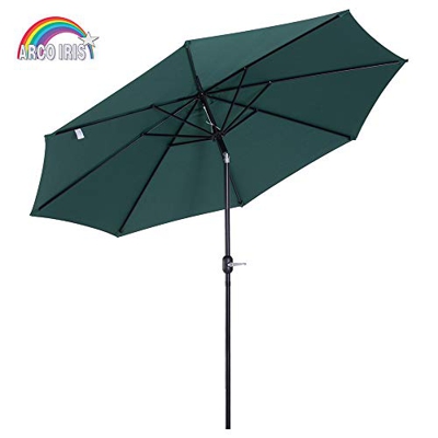 Arcoiris sombrilla Jardin Exterior Grande Sombrilla Plegable de 300 cm, Sombrilla Jardín, Sombrilla con Manivela, Protección Solar, Parasol para Exter