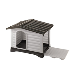 Ferplast Caseta para perros de exterior DOGVILLA 70, Pared lateral abatible, Sistema de drenaje de líquidos, Rejilla de ventilación, Puerta con perfil precio