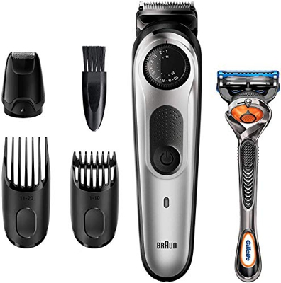 Braun Recortadora de Barba BT5265, Máquina Cortar Pelo, Recortadora de Barba y Cortapelos, para Hombre, 39 Ajustes de Longitud, Color Negro/Metal Plat