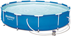 Bestway Steel Pro 56681 - Piscina (Piscina con Anillo Hinchable, Círculo, 6473 L, Azul, Adulto, 1200 l/h) precio