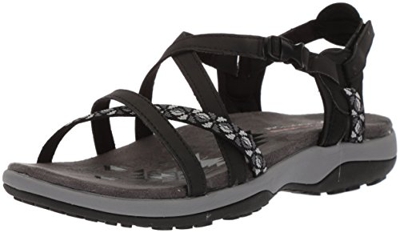 Skechers Reggae Slim-Vacay Sandalias para mujer, Negro (Negro), 39 EU