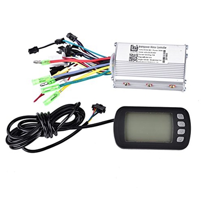VGEBY1 Controlador de Motor, 36V 48V 350W 13A Controlador de Motor sin escobillas de Alta Potencia con Panel LCD para Bicicletas eléctricas en Bicicle