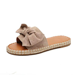 Sandalias Mujer Verano Planas Piel Chanclas Punta Abierta Plataformas Bajo Zapato De Playa Piscina Al Aire Libre Moda Fiesta Bohemias Beige 37 características