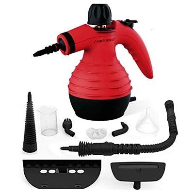 Limpiador de Vapor de Mano, Limpiador de Vapores Portátil de Usos Múltiples con 9 Accesorios para Quitar Manchas, Alfombras, Cortinas, Asientos de Aut