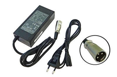 vhbw Fuente de alimentación, Cargador 220 V baterías de Bicicletas eléctricas con Conector 3 Pines para Prophete 24V Trio Sattelrohr E-Bike.