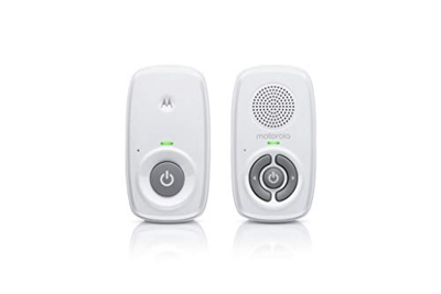 Motorola MBP21 - Vigilabebés de audio (300 metros de alcance, micrófono de alta sensibilidad), color blanco