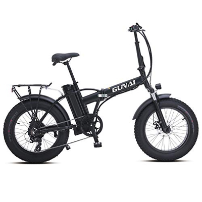 GUNAI Bicicleta Eléctrica 500W 20 Pulgadas 48V 15Ah Neumático Gordo Ciclismo de Playa Bicicleta de Montaña Suspensión Completa MTB Ebike 7 Velocidad V