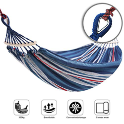 Hamacas Colgantes Hamaca para Jardín Portátil de Lona Ultraligera Hamac Algodón para Acampar280x150cm para Jardín Playa Camping Viaje Capacidad de Car precio