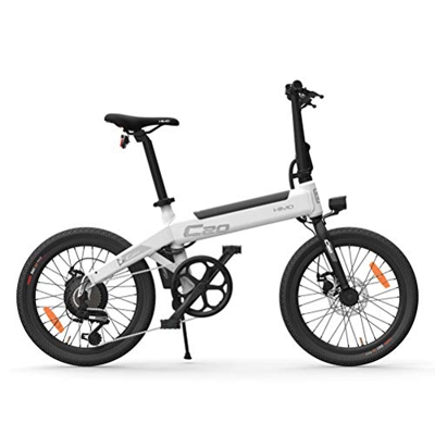 Fangteke Bicicleta eléctrica, Bicicleta eléctrica Plegable HIMO C20 para Adultos 250W Motor 36V Bicicleta eléctrica Plegable Bicicleta Urbana Ciudad V