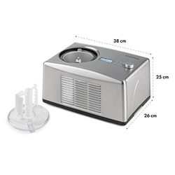 KLARSTEIN Yo & Yummy Silver Edition - Heladera, Máquina para Hacer Helado, Sorbetes y yogures, Compresor, Capacidad 1,5L, 150W, Temporizador, Partes e precio