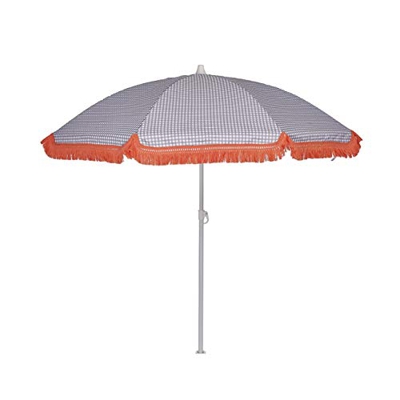 EZPELETA Sombrilla de Playa. Parasol de Playa. Ligero y Plegable de Acero. Paraguas Sol 160cm. Protección Solar UPF 50+. Estampado Flores/Cuadros/Raya