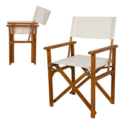 Aktive Garden - Silla Plegable Director Madera Acacia, 55.5 x 49 x 88 cm, 61025