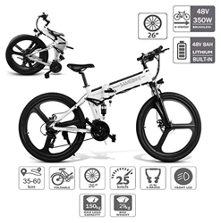 Bicicleta Eléctrica PLEGABLE 350W/500W 26 Pulgadas para Hombres Mujeres /Bicicleta de Montaña/ e-Bike Aluminio 48V 10AH Batería de Litio Shimano 21 Ve precio