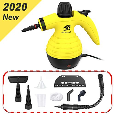 MLMLANT Multiuso Purificador Limpiador de Vapor-9Accesorios, 350ML para la eliminación de Manchas, alfombras, Cortinas, Control de Errores de Cama, As