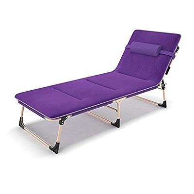 Homeway Tumbona Plegable,Tumbona Reclinable,Estructura de Aluminio, Resistente a la Corrosión, Tejido de Fibra Sintética Respirable, Almohada Extraíbl