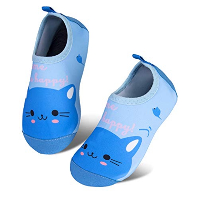 IceUnicorn FBA-TX-Child-Blue Cat-28/29 EU - Zapatillas Impermeables de poliéster Niños