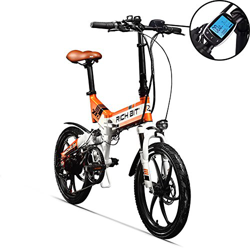 GUOWEI Rich bit RT-730 48V 8Ah batería de Litio Popular Suspensión Completa Bicicleta eléctrica Plegable Nueva Pantalla LCD Inteligente (White-Orange) características