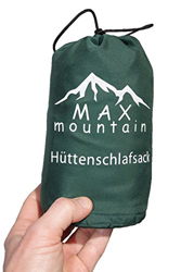 Max Mountain - Saco de dormir para de microfibra, 300 g, ligero, transpirable, ideal para hotel y excursionismo, verde, 220x90cm características