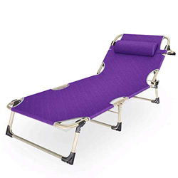 Homeway Tumbona Aluminio Plegable Tumbona Reclinable Silla Plegable Playa Respaldo Ajustable con Almohada Desmontable Carga máxima 300kg(Violado) características