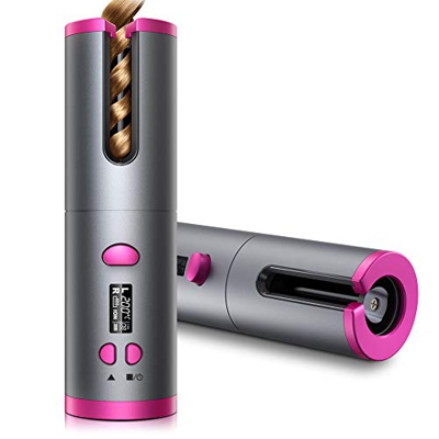 Rizador Inalámbrico, Rizador Automático con Pantalla LCD y Temporizador, 6 Temperaturas Ajustables, Rizador de Cerámica de Calentamiento Rápido Avanza