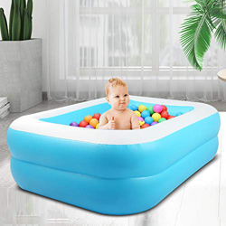 InLoveArts Piscina Hinchable Cuadrada Juguete de rociado de Agua de Juego al Aire Libre de Verano para Familia niños bebé Adulto Segundo Anillo Azul B en oferta