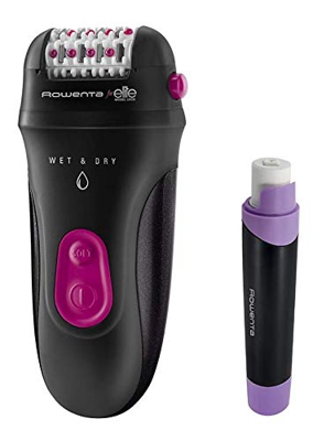 Set Pulidor de uñas eléctrico Rowenta MP2016F1 + Rowenta Depiladora WET & DRY ELITE EP8002F0 - Sin cable y utilizable bajo el agua, cabezal de 24 pinz